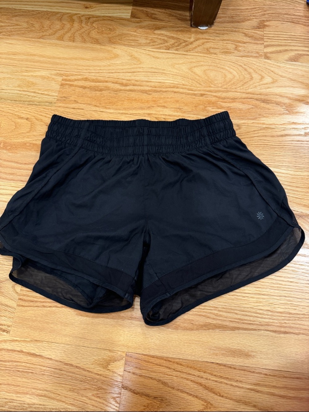 Athleta Black Women's Running Shorts with Built-In Liner